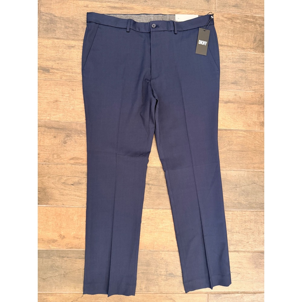 DKNY Mens Navy Blue Dress Trousers 36W x 30L NEW
